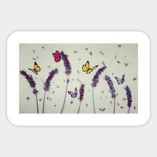 Butterflies in Lavender Sticker